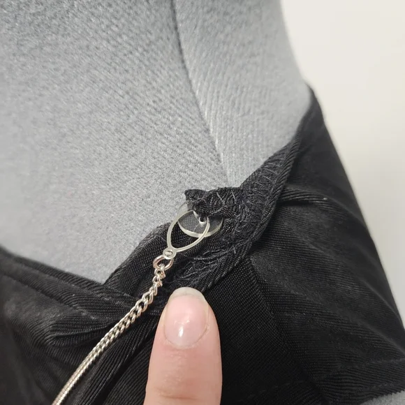 R & M Richards Karen Kwong Vintage 2 Piece Formal Dress Silver Black Women's - Picture 5 of 15